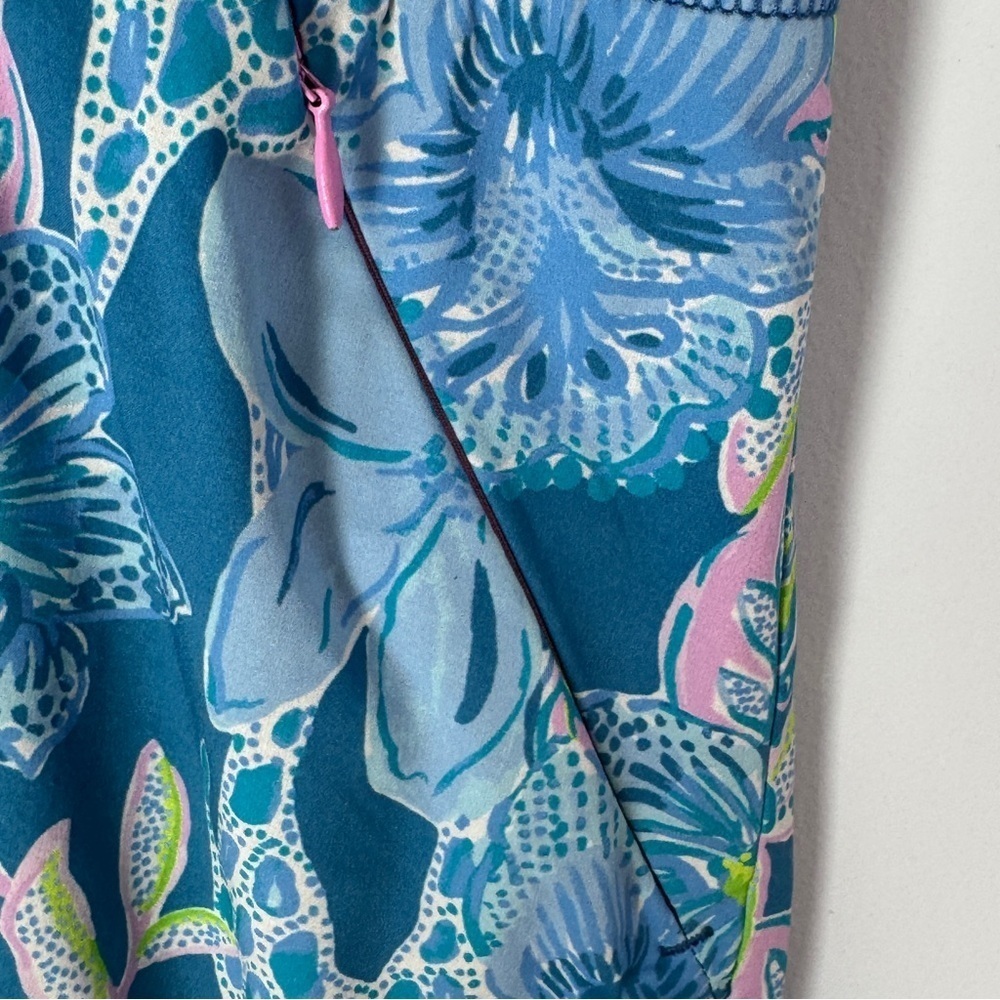 Lilly Pulitzer Luxleta Skort Blue and Pink Floral Print Size Large - Picture 6 of 10